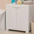 Sunnydaze Armoire de rangement polyvalente en plastique avec étagère réglable - 25.5
