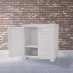 Sunnydaze Armoire de rangement polyvalente en plastique avec étagère réglable - 25.5