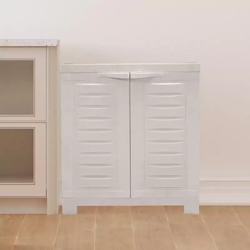 Sunnydaze Armoire de rangement polyvalente en plastique avec étagère réglable - 25.5