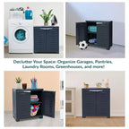 Sunnydaze Armoire de rangement polyvalente en plastique avec étagère réglable - 25.5