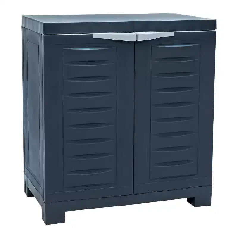 Sunnydaze Armoire de rangement polyvalente en plastique avec étagère réglable - 25.5