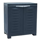 Sunnydaze Armoire de rangement polyvalente en plastique avec étagère réglable - 25.5