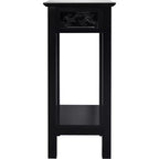 eHemco Table d'appoint décorative avec étagère de rangement, 25,4 x 25,4 x 60,2 cm