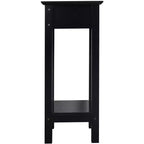 eHemco Table d'appoint décorative avec étagère de rangement, 25,4 x 25,4 x 60,2 cm