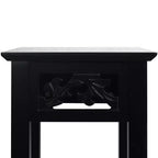 eHemco Table d'appoint décorative avec étagère de rangement, 25,4 x 25,4 x 60,2 cm