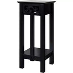 eHemco Plant Decorating Stand End Table Side Table with Storage Shelf, 10 by 10 by 23.7 Inches