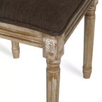 Ensemble de salle à manger extensible en bois et rotin, 7 pièces, avec tissu capitonné style campagne française, Christopher Knight Home Regan