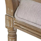 Ensemble de salle à manger extensible en bois et rotin, 7 pièces, avec tissu capitonné style campagne française, Christopher Knight Home Regan