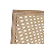 Ensemble de salle à manger extensible en bois et rotin, 7 pièces, avec tissu capitonné style campagne française, Christopher Knight Home Regan
