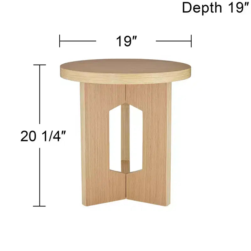 Table d'appoint en bois clair Studio 55D Lutebrand 19
