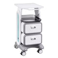 VEVOR 3 Tiers Lab Carts, Lab Utility Cart with 2 Drawers & 1 Top Tray, Mobile Medical Cart with ABS Material, Lab Rolling Cart