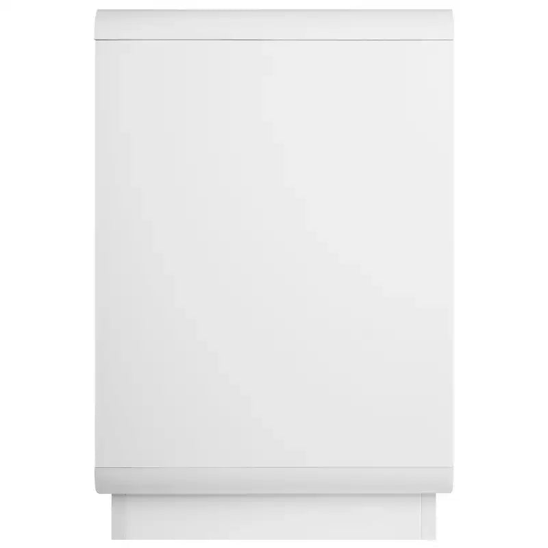 eHemco Table d'appoint contemporaine avec tiroir de rangement, blanc, 22,8H x 15,7W x 15D pouces