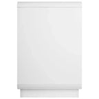 eHemco Table d'appoint contemporaine avec tiroir de rangement, blanc, 22,8H x 15,7W x 15D pouces