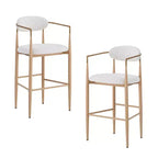 Lot de 2 tabourets de bar/comptoir, chaises de salle à manger, tabourets de pub/cuisine, fauteuils avec pieds en fer - ModernLuxe