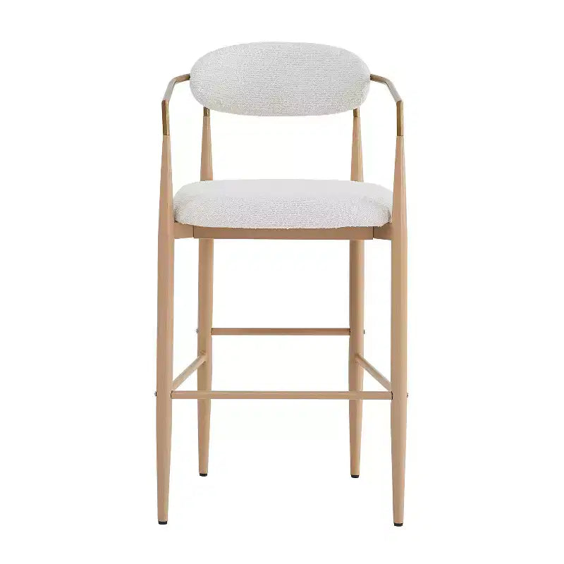 Lot de 2 tabourets de bar/comptoir, chaises de salle à manger, tabourets de pub/cuisine, fauteuils avec pieds en fer - ModernLuxe