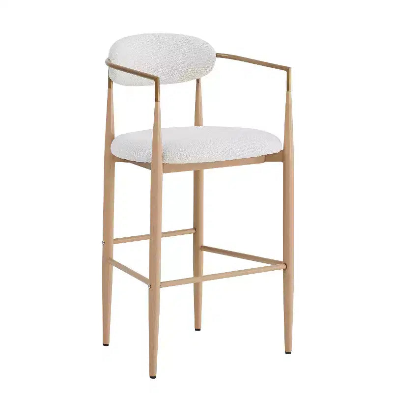 Lot de 2 tabourets de bar/comptoir, chaises de salle à manger, tabourets de pub/cuisine, fauteuils avec pieds en fer - ModernLuxe