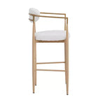 Lot de 2 tabourets de bar/comptoir, chaises de salle à manger, tabourets de pub/cuisine, fauteuils avec pieds en fer - ModernLuxe