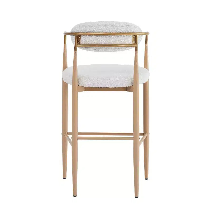 Lot de 2 tabourets de bar/comptoir, chaises de salle à manger, tabourets de pub/cuisine, fauteuils avec pieds en fer - ModernLuxe