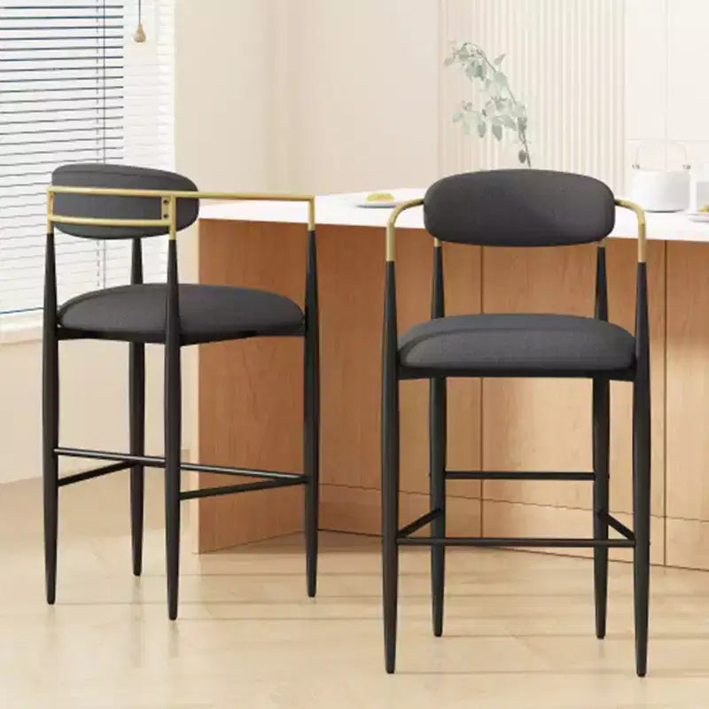 Lot de 2 tabourets de bar/comptoir, chaises de salle à manger, tabourets de pub/cuisine, fauteuils avec pieds en fer - ModernLuxe
