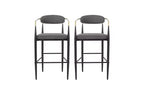 Lot de 2 tabourets de bar/comptoir, chaises de salle à manger, tabourets de pub/cuisine, fauteuils avec pieds en fer - ModernLuxe