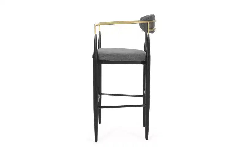Lot de 2 tabourets de bar/comptoir, chaises de salle à manger, tabourets de pub/cuisine, fauteuils avec pieds en fer - ModernLuxe
