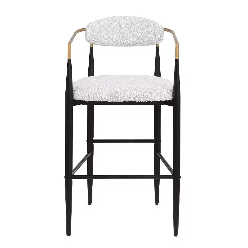 Lot de 2 tabourets de bar/comptoir, chaises de salle à manger, tabourets de pub/cuisine, fauteuils avec pieds en fer - ModernLuxe