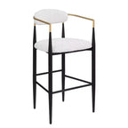 Lot de 2 tabourets de bar/comptoir, chaises de salle à manger, tabourets de pub/cuisine, fauteuils avec pieds en fer - ModernLuxe