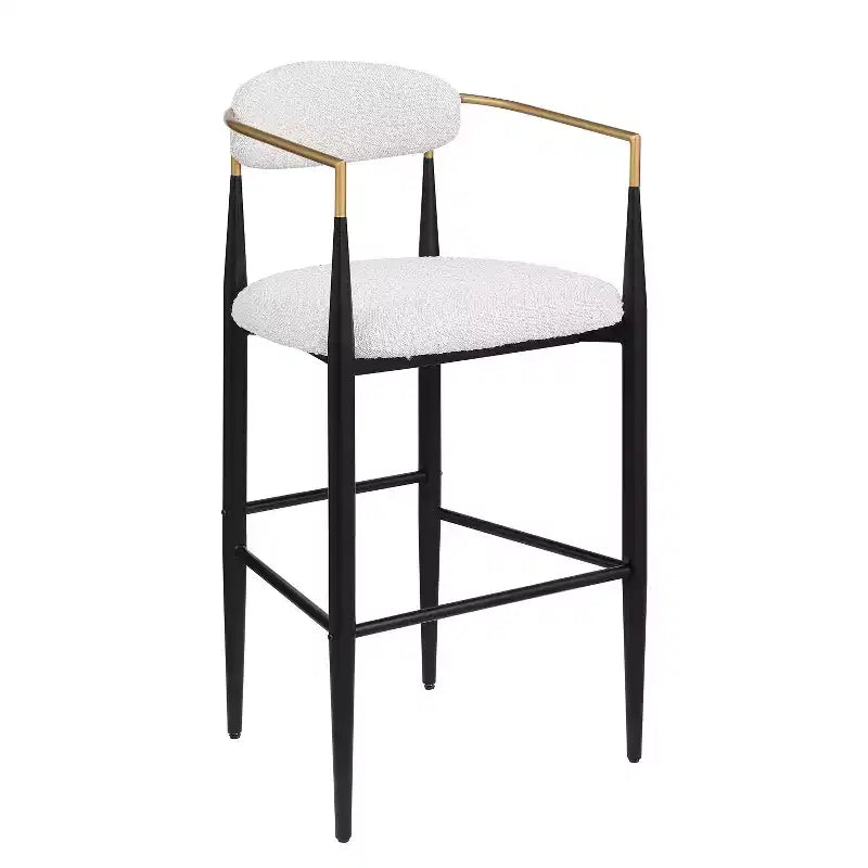 Lot de 2 tabourets de bar/comptoir, chaises de salle à manger, tabourets de pub/cuisine, fauteuils avec pieds en fer - ModernLuxe