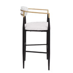 Lot de 2 tabourets de bar/comptoir, chaises de salle à manger, tabourets de pub/cuisine, fauteuils avec pieds en fer - ModernLuxe