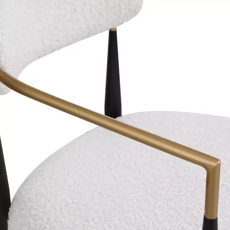 Lot de 2 tabourets de bar/comptoir, chaises de salle à manger, tabourets de pub/cuisine, fauteuils avec pieds en fer - ModernLuxe