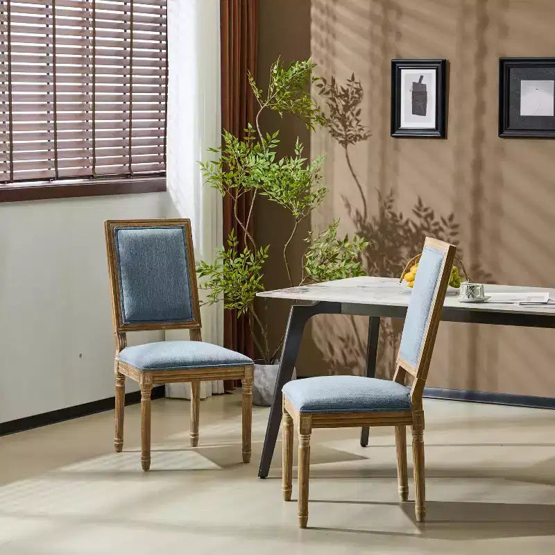 Christopher Knight Home Carina Chaise de salle à manger capitonnée en bois d'hévéa de style campagnard français (Lot de 2)