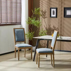 Christopher Knight Home Carina Chaise de salle à manger capitonnée en bois d'hévéa de style campagnard français (Lot de 2)