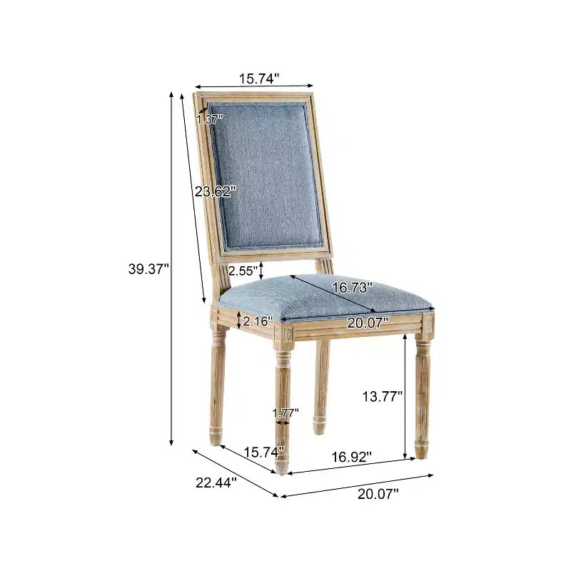 Christopher Knight Home Carina Chaise de salle à manger capitonnée en bois d'hévéa de style campagnard français (Lot de 2)
