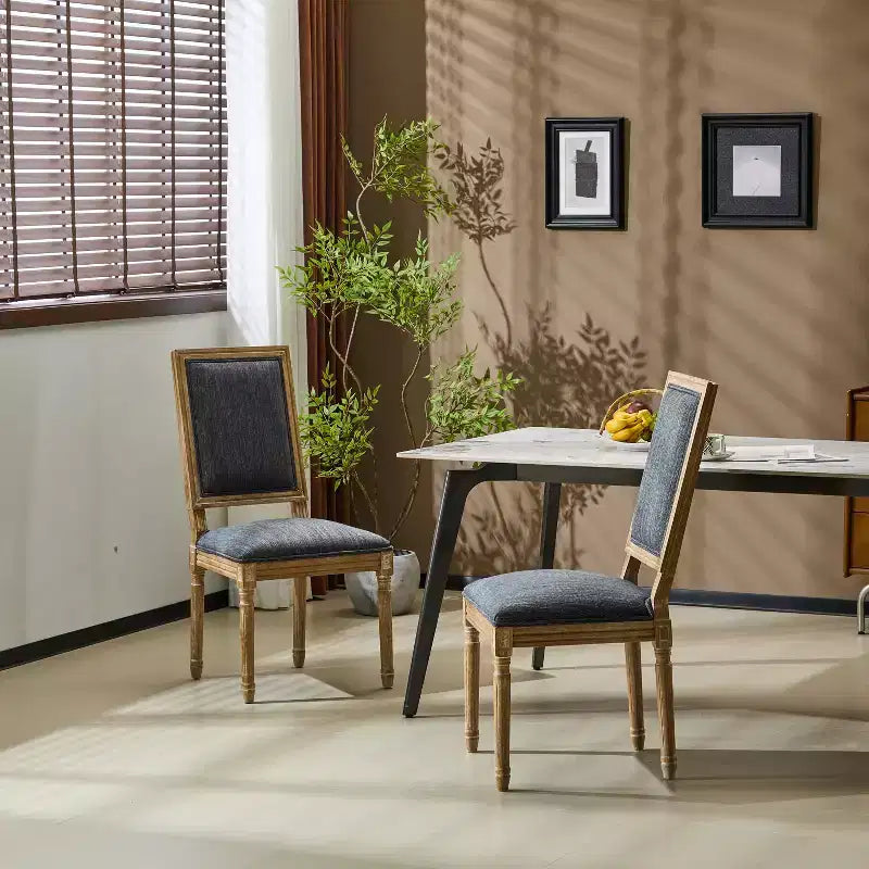 Christopher Knight Home Carina Chaise de salle à manger capitonnée en bois d'hévéa de style campagnard français (Lot de 2)