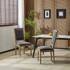 Christopher Knight Home Carina Chaise de salle à manger capitonnée en bois d'hévéa de style campagnard français (Lot de 2)