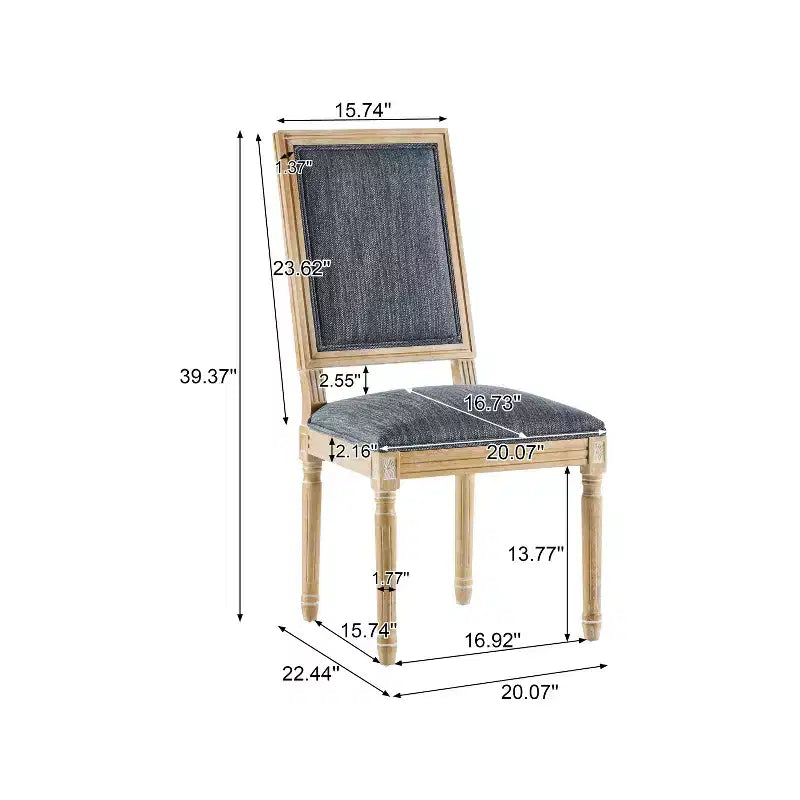 Christopher Knight Home Carina Chaise de salle à manger capitonnée en bois d'hévéa de style campagnard français (Lot de 2)