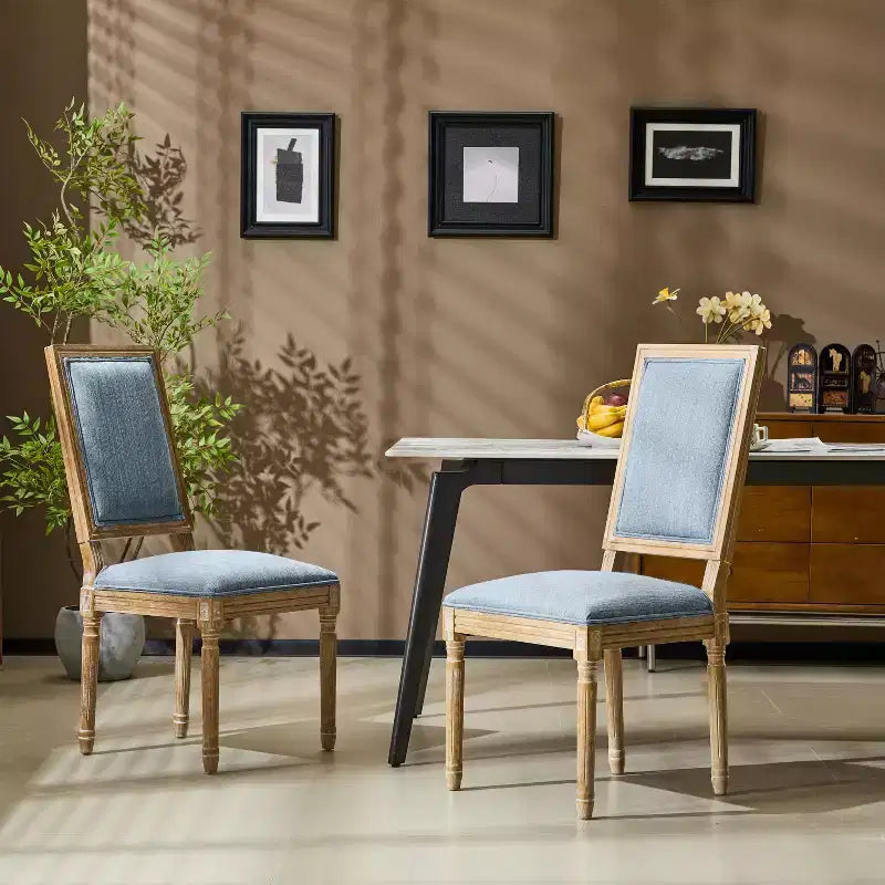 Christopher Knight Home Carina Chaise de salle à manger capitonnée en bois d'hévéa de style campagnard français (Lot de 2)