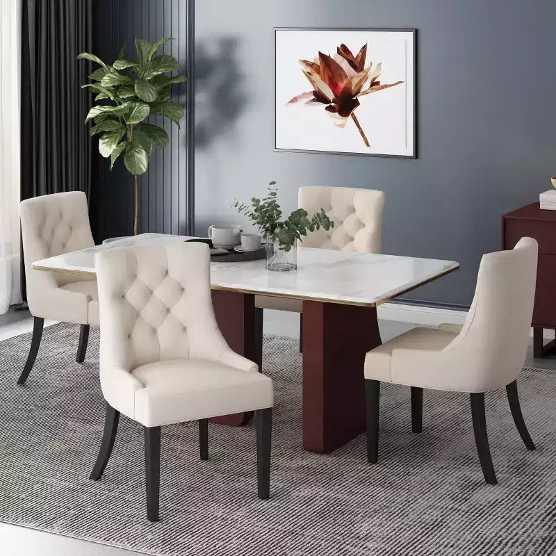 Christopher Knight Home Cheney Contemporary Tufted Upholstered Dining Chairs (Set of 4)