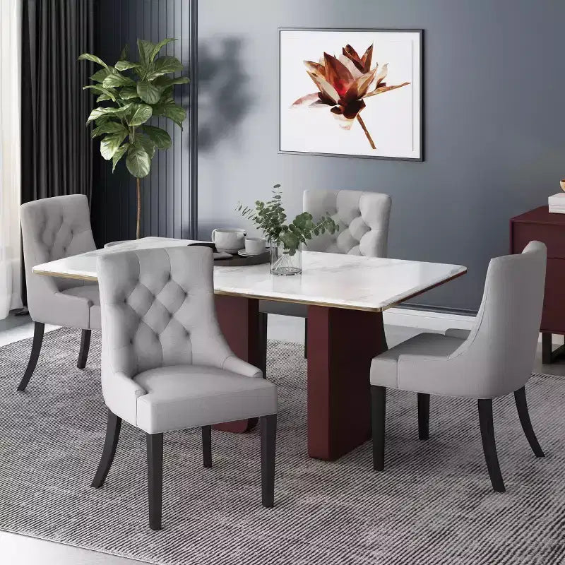 Chaises de salle à manger capitonnées contemporaines Christopher Knight Home Cheney (Lot de 4)