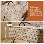 Fauteuil en tissu à motifs colorés Vatros, chaise d'appoint moderne à dossier haut