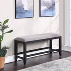 GDFStudio Nicole 47 W Modern Upholstered Fabric Hardwood Counter Bench