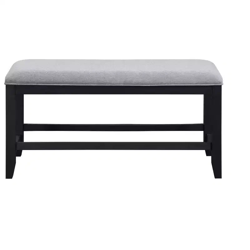 GDFStudio Nicole Banc de comptoir moderne de 47 po en bois dur et tissu rembourré
