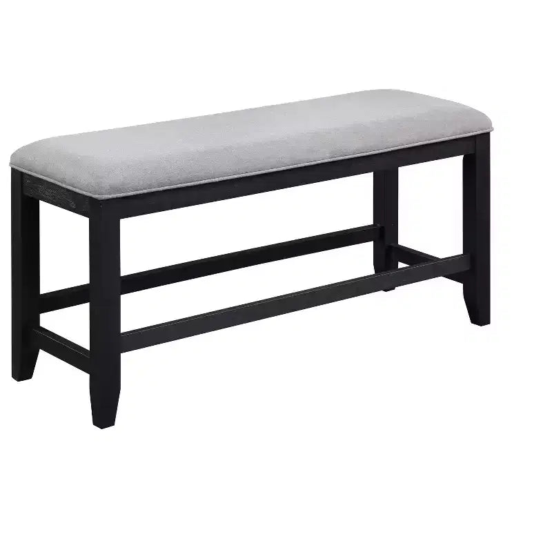 GDFStudio Nicole Banc de comptoir moderne de 47 po en bois dur et tissu rembourré