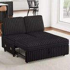 Belffin Corduroy Sleeper Sofa with Pull Out Bed Module Loveseat with Pullout Bed for Sectional Sofa Couch