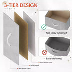 DEXYLLO Commode 4 tiroirs en tissu, tour de rangement pour chambre, couloir, entrée, placards avec cadre en acier, dessus en bois, poignée facile à tirer