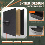DEXYLLO Commode 4 tiroirs en tissu, tour de rangement pour chambre, couloir, entrée, placards avec cadre en acier, dessus en bois, poignée facile à tirer