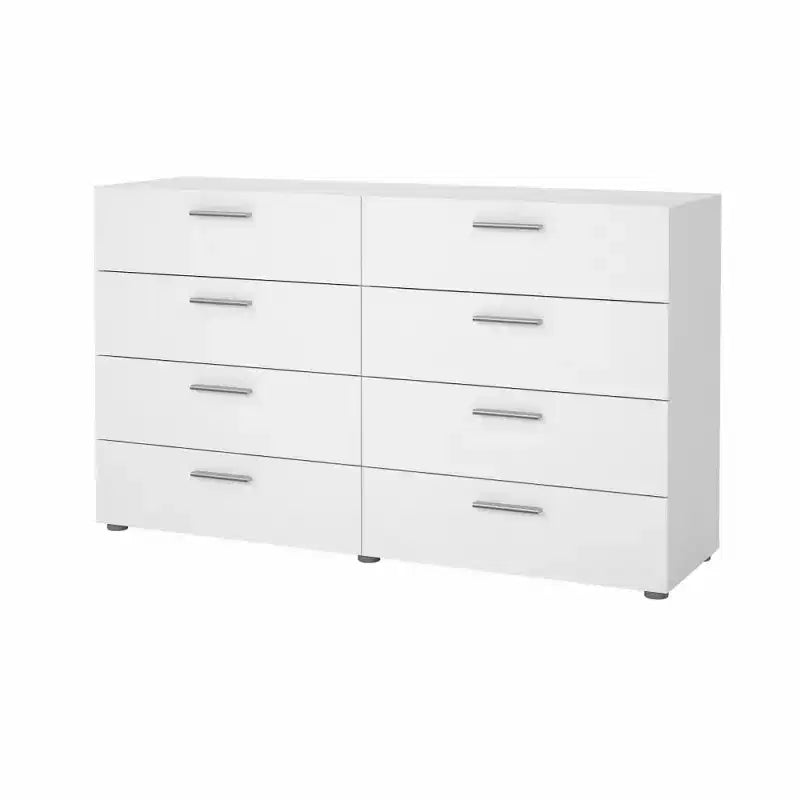 HomeStock Space 8 Drawer Double Dresser Contemporary Style