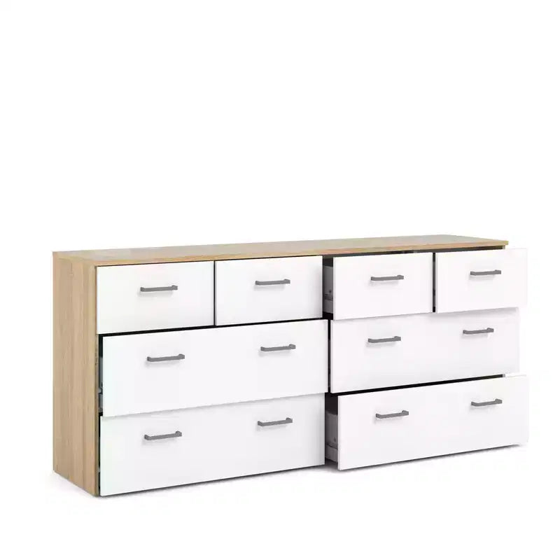 Commode double à 8 tiroirs HomeStock Space de style contemporain