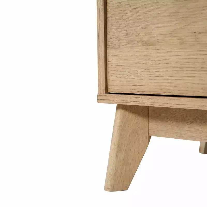 Buffet moderne du milieu du siècle à quatre portes Merrick Lane, meuble TV avec étagères