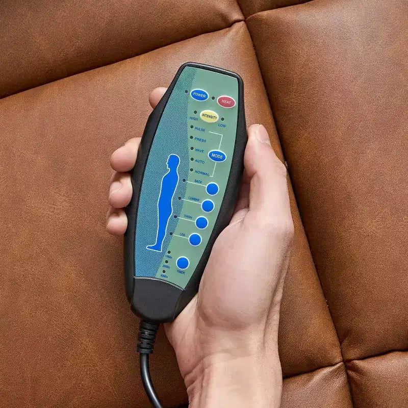 Fauteuil inclinable électrique VECELO avec fonctions de massage et de chaleur, fauteuil de massage en cuir PU rembourré, fauteuil à bascule électrique 35 positions pour salon